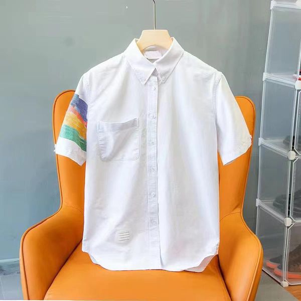 

it-thom men t-shirts pure brown long sleeve shirt m-4xl loopback jersey engineered summer wear stripe sweatshirt crewneck pullover q3, White;black