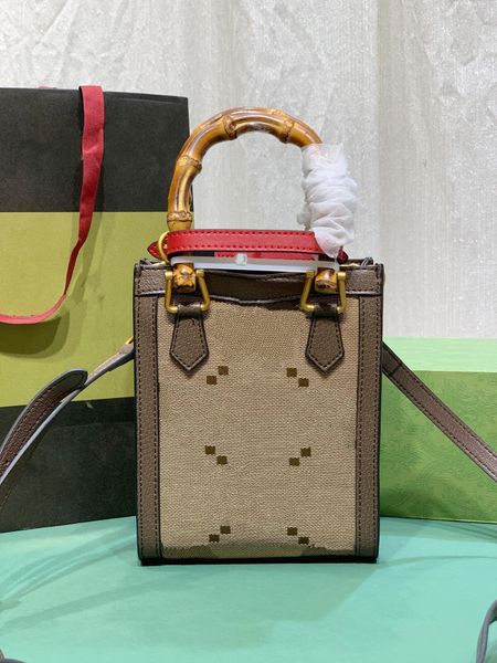 

fashionable mini tote bamboo joint bag leather canvas glogo women's handbag designer bag quilted flap bag id michafl_kops