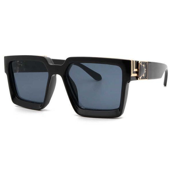 

2020 cross mirror selling network red same fashion blue film large frame for men's trend millionaire sunglasses, White;black