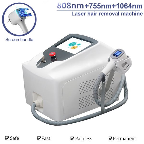 

808nm diode lazer removal laser hair machines for sale 755 1064 depilator portable skin rejuvenation machine, Black