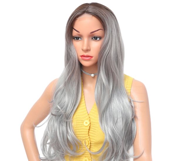

26inch ladies long curly synthetic lace front wig hair cap included multiple styles elevate your beauty today, Black