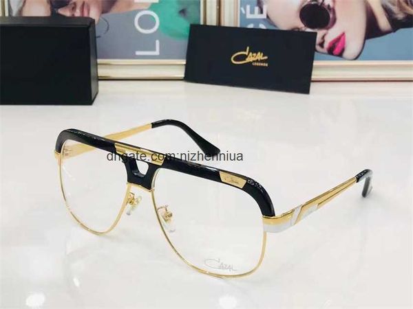 

men's and women's clip on eyeglass frame plate black full frame caza eyeglass frame 986 with box, White;black