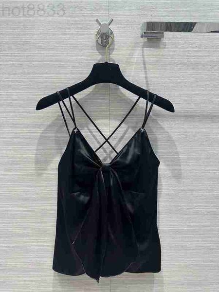 

women's tanks & camis designer age reducing girl fashion brand 23 summer new water diamond buckle letter pendant decoration butterfly k, White