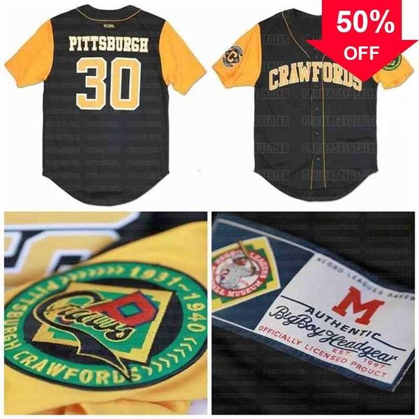 

xflsp glac202 big boy pittsburgh crawfords custom nlbm negro leagues baseball jersey stiched name stiched number fast shipping, Black