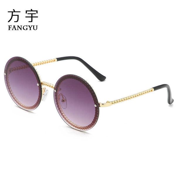 

2019 new shades fashion xiaoxiangjia bag net red round dita vintage sunglasses for women can be paired with necklace women's style anti, White;black