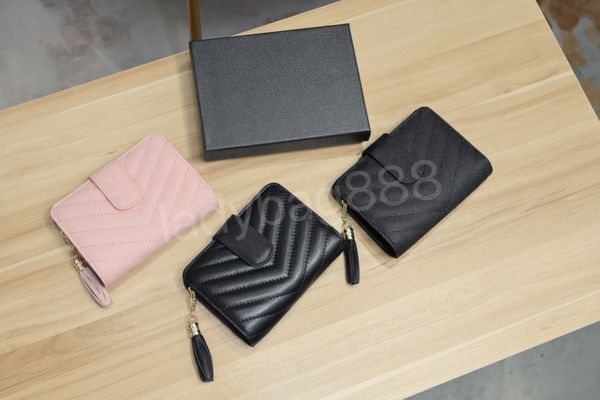 

luxury designer wallet caviar real pickup bag fashion y women men's sheepskin credit card wallet id passport holder, Red;black