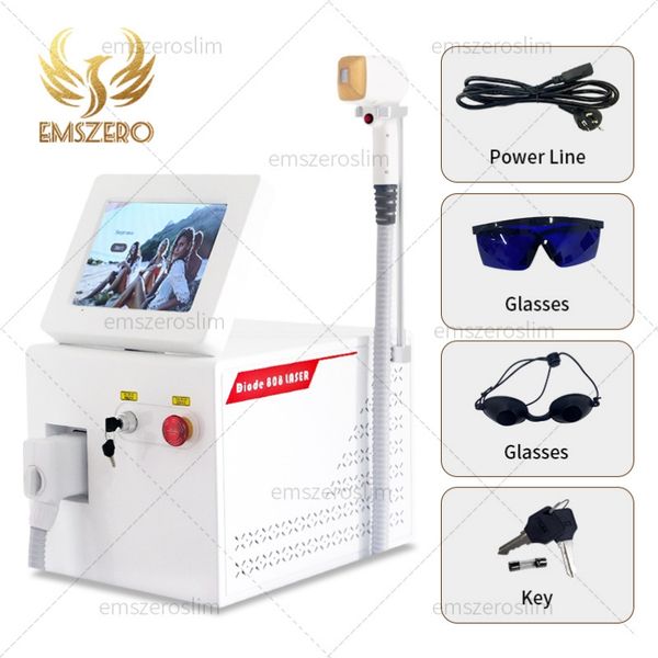 

3 wavelength 808nm rf diode laser hair removal machine rejuvenator painless effective hair 808 hair, Black