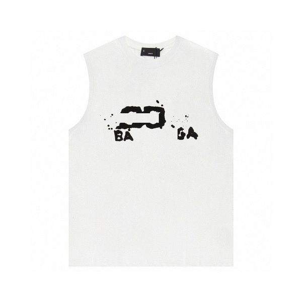 

summer designer tanks for mens women vests with letters fashion sleeveless tshirts blouse black white multi style oversize xs- .sc011, White;black