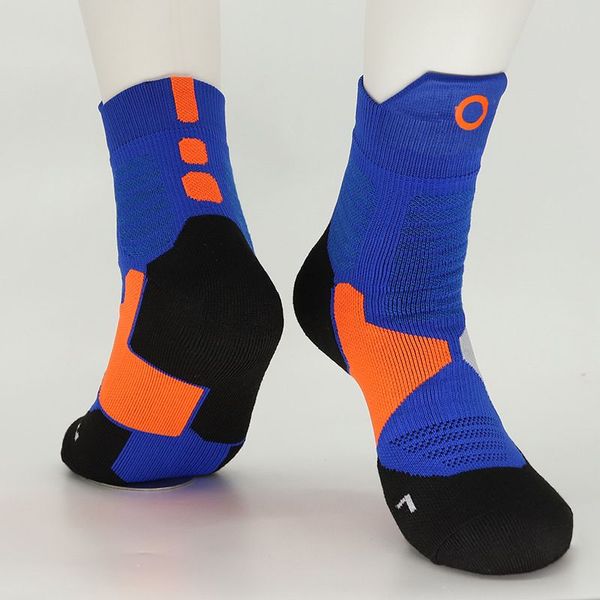 

mens socks high medium tube elite basketball socking professional training towel bottom sports sock s2, Black