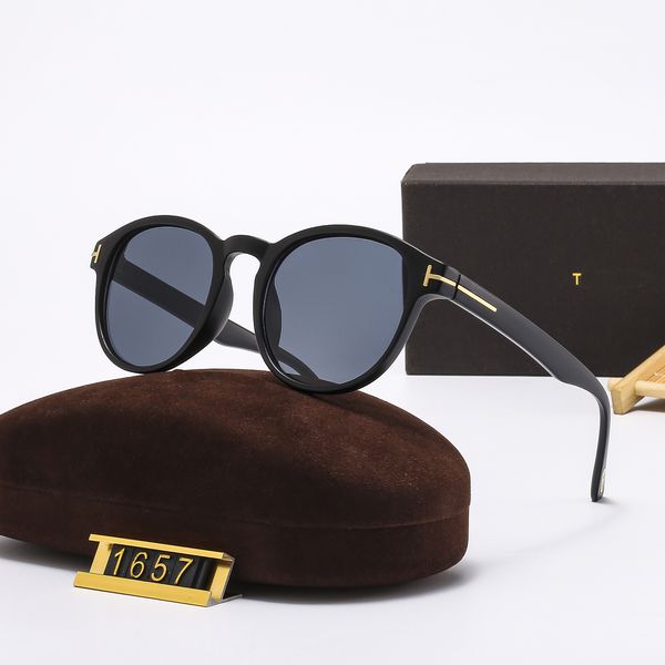 

round tom sunglasses for men and women, classic plate, casual and versatile sunglasses 1657, White;black
