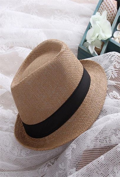 

fashion sun hat men bone ladies summer straw hat beach uv protection cap leisure chapeau panama femme6603275, Blue;gray