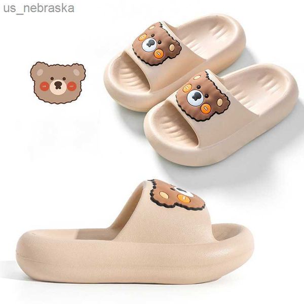 

baby children cartoon printing indoor antiskid flipflops fashionable cute infant bear slippers boys girls kids outdoor slipper l230518