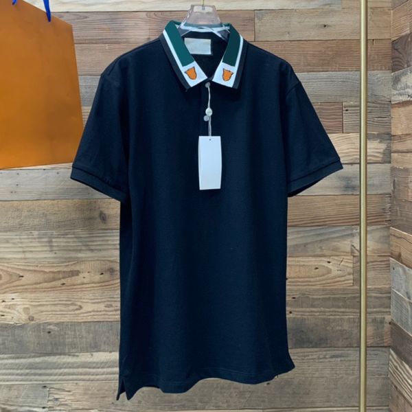 

summer polo men shirt italy designer quality cotton clothes mens polos shirts casual business hip hop high street embroidery fashion polo te, White;black