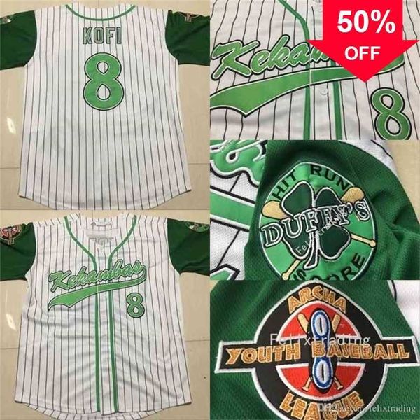 

xflsp glac202 kofi evans 8 kekambas baseball jersey with archa and duffy's patches embroidery jerseys kekambas baseball jerseys, Black