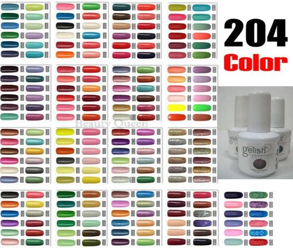 

204 colors for choice soakoff uv led nail gel polish coat nail art pure glitter color gel acrylic new9854559, Red;pink