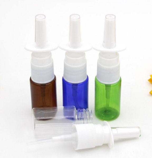 

1000pcs 10ml pet muticolor medical nasal mist atomizer spray bottle empty cosmetic spray pump container lx18366474610
