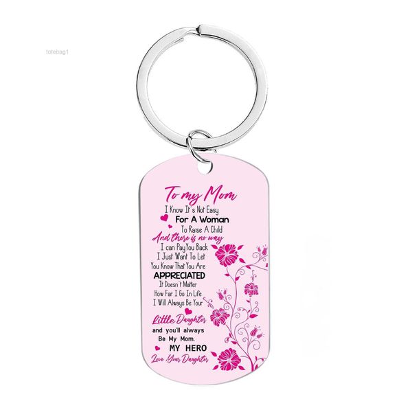 

designer key chain creative novel colorful stainless steel pendant keychain mother's day gift metal keychain 2 mf4w, Silver