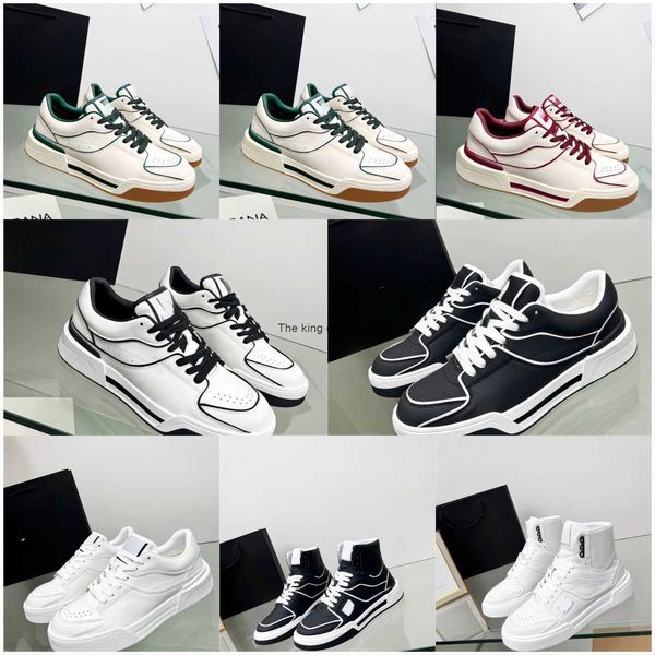 

designer sorrento sneakers plate-forme shoes womens mens shoes super king luxury casual platform portofino sneakers lace up dg trainers size, Black