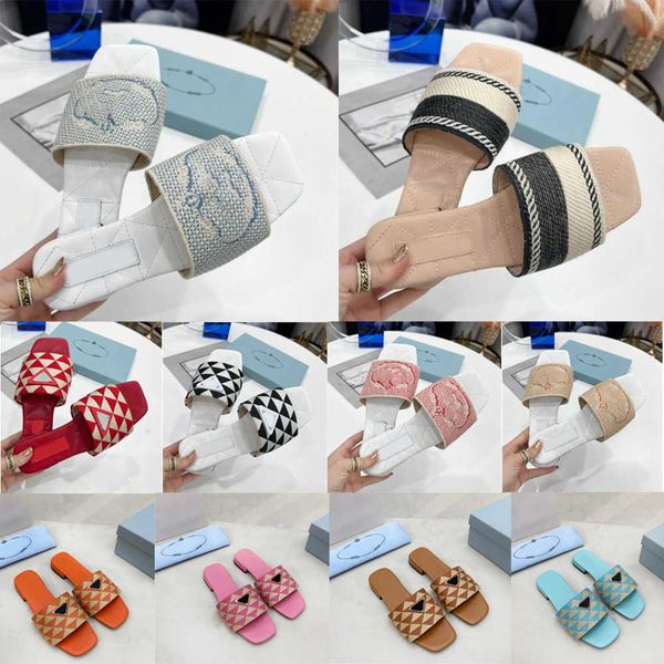 

designer embroidered slippers womens leather low heel sandals fashion outdoor casual shoes beach walking shoes, Black