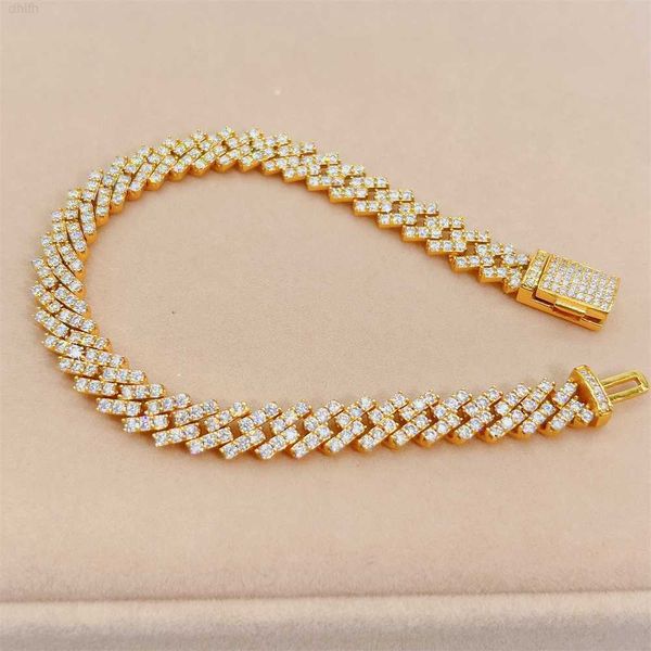 

8mm vvs moissanite 925 sterling silver cuban necklace bracelet luxury jewelry iced out cuban link bracelet chain