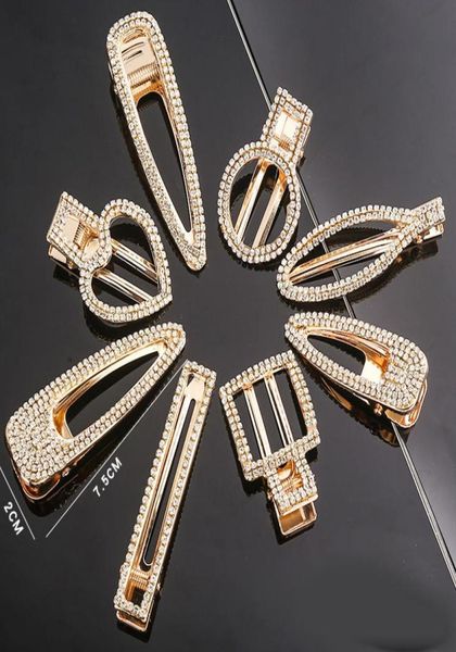 

crystal rhinestones metal hair clips with words hairpins for hair women hair clamps women accesories7441394, Golden;silver