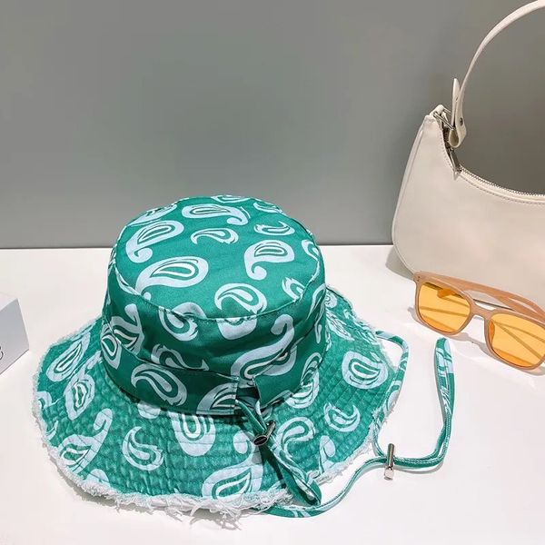 

bucket hat cap designer hats luxury hats women printed burlap gold label fashion plain dyed sun hat men canvas couples seaside vacation summ, Blue;gray