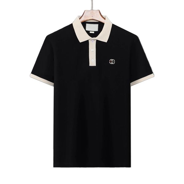 

mens stylist polo shirts luxury men clothes short sleeve fashion casual men's summer t shirt black colors are available size m-3xl, White;black