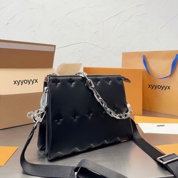 

shoulder bag crossbody bags embossed sheep leather flower pattern incorporating letters artwork genuine leather chains high-quality luxury t