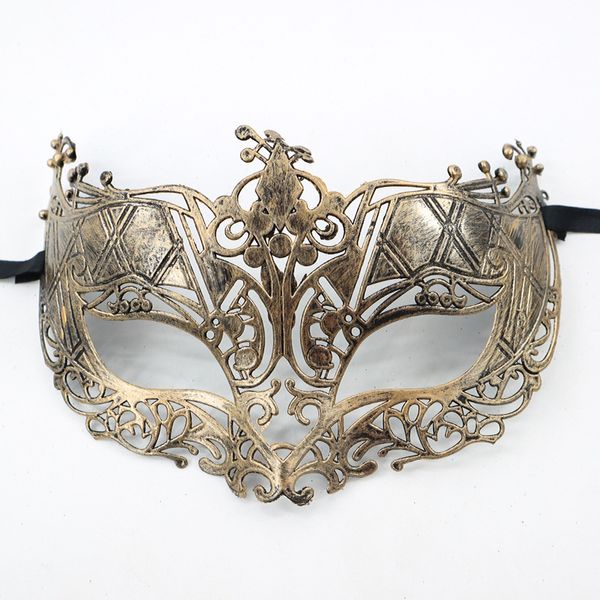 

golden half face styled creative personality shaped mask halloween makeup party prom fashion mask mj-0005-a