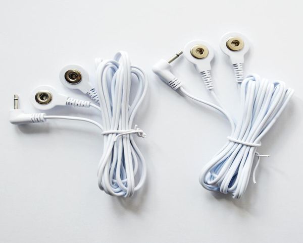 

tens replacement lead wires two snap connectors 25mm minijack 35mm snap style4909547