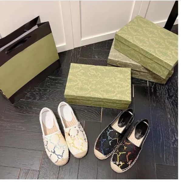 

2023 classic casual shoes women espadrilles summer ladies flat beach sandals fashion woman loafers fisherman canvas shoes 35-41, Black