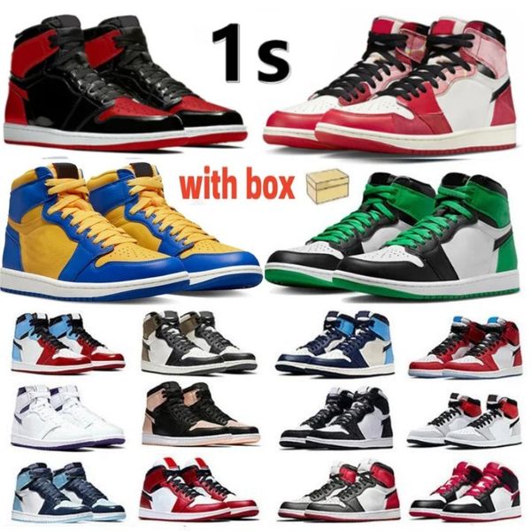 

1 1s next chapter basketball shoes high palomino chicago lost and found across the spider-verse white cement sneaker trainers with box