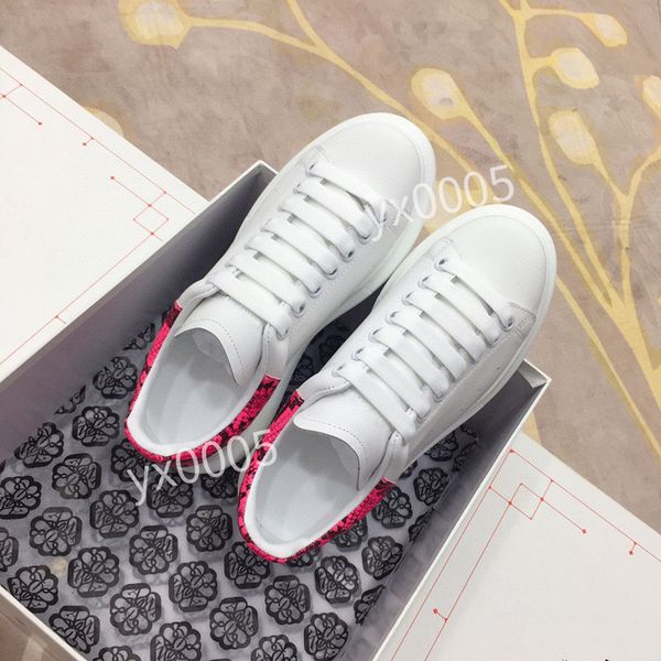 

brand designer flat sneaker casual shoes leather white letter overlays fashion platform sneakers2023, Black