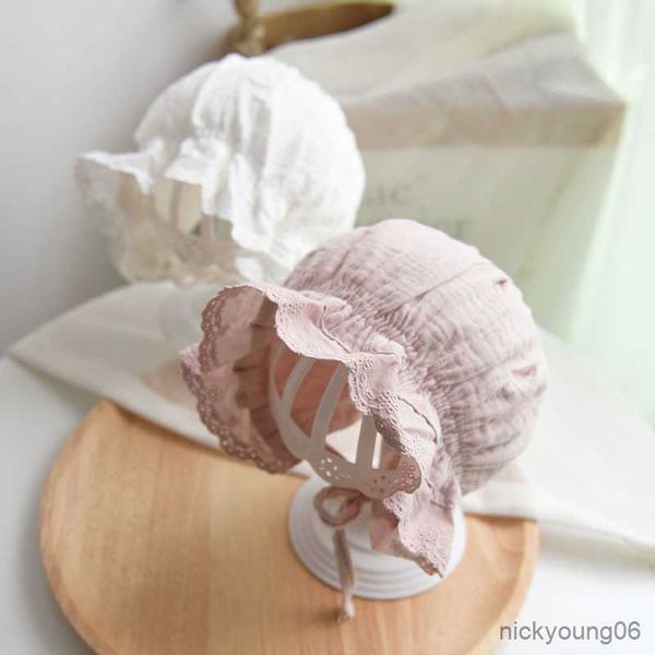 

hair accessories baby hat summer windproof newborn infant sun hats soft cotton girl solid color cap, Slivery;white