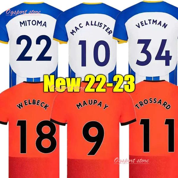 

allister 22 23 maupay connolly soccer jerseys 2022 2023 allister trossard march alzate propper march mens suit man football shirt top, Black;yellow