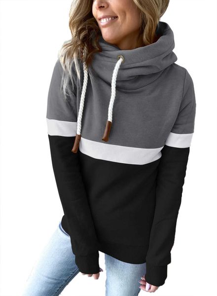 

blank plus size women's hoodies block custom fall fashion women's hoodies sweatshirtscfdz, Black