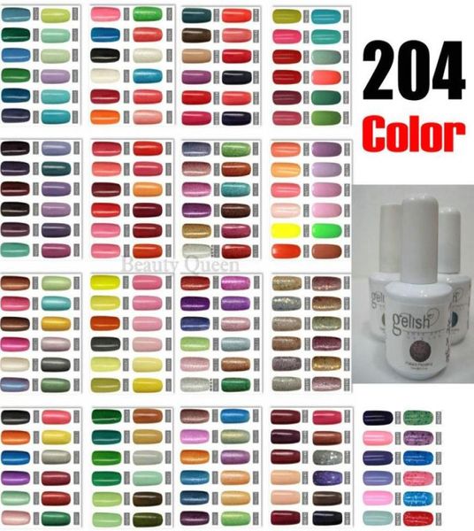 

204 colors for choice soakoff uv led nail gel polish coat nail art pure glitter color gel acrylic new6727808, Red;pink