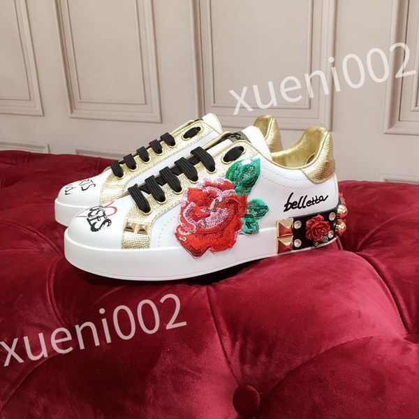 

2023 new luxury designer men causal shoes fashion woman leather lace up platform sole sneakers white black mens womens