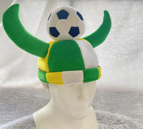 

2022 fashion football skull caps game cheering bull head props festival celebration hat sjb4904231, Blue;gray