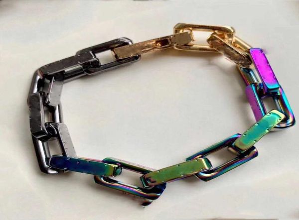 

fashion designer chain bracelet women and mens love bracelet alloy buckle charm bracelet with box packing7626607, Black