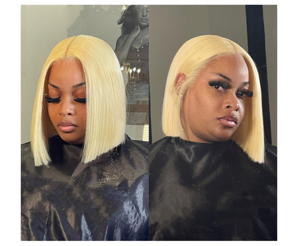 

transparent 13x6 lace frontal bob wig 613 blonde 13x4 human hair wigs brazilian remy short straight 4x4 closure wigs for women, Black;brown