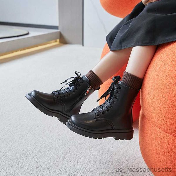 

sneakers stylish mid-calf winter wedding party girls boots with elegant white princess shoes formal black child shoes girl, Black;red