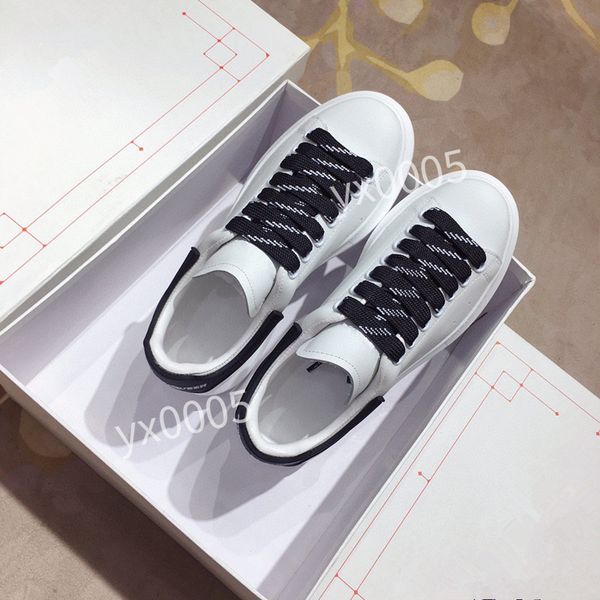 

2023new brand designer flat sneaker casual shoes leather white letter overlays fashion platform men sneakers, Black