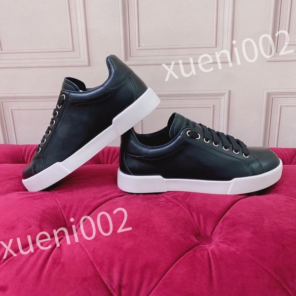 

2023 new luxury designer sneakers men and womens casual shoes fashion white genuine leather flat sports skate shoe, Black