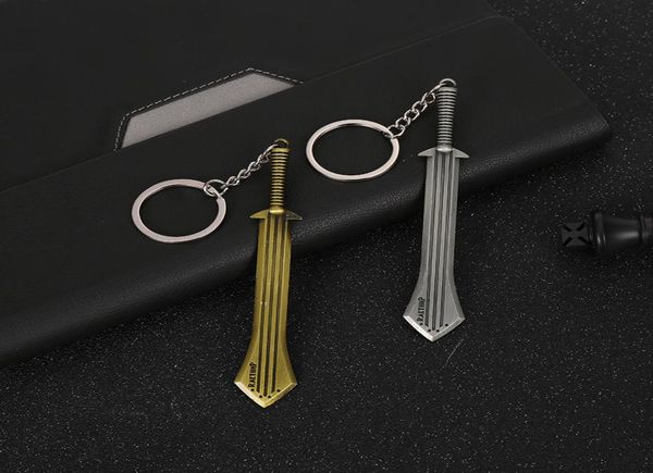 

metal keychain game animation sword keychain surrounding student cartoon schoolbag pendant8267132, Silver