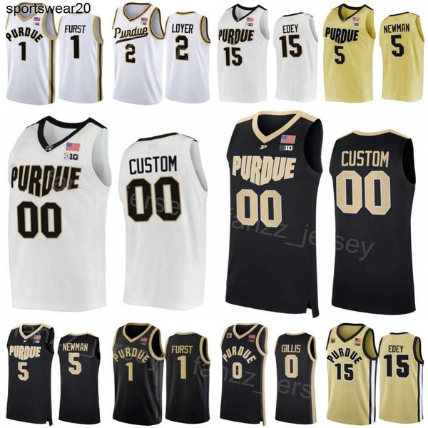 

custom purdue boilermakers 15 zach edey jersey college basketball 2 fletcher loyer 3 braden smith 0 mason gillis 5 brandon newman 1 caleb fu, Black;red