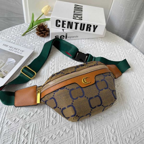 

famous designer fanny pack fashion classic embroidery men women chest bag pu leather one shoulder oblique span bags mini purse high-quality