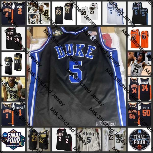 

custom 2022 ncaa basketball jersey 2 bryce brown 34 charles barkley 1 jared harper 50 austin wiley 23 jaden ivey 5 paolo banchero 2 drew tim, Black;red
