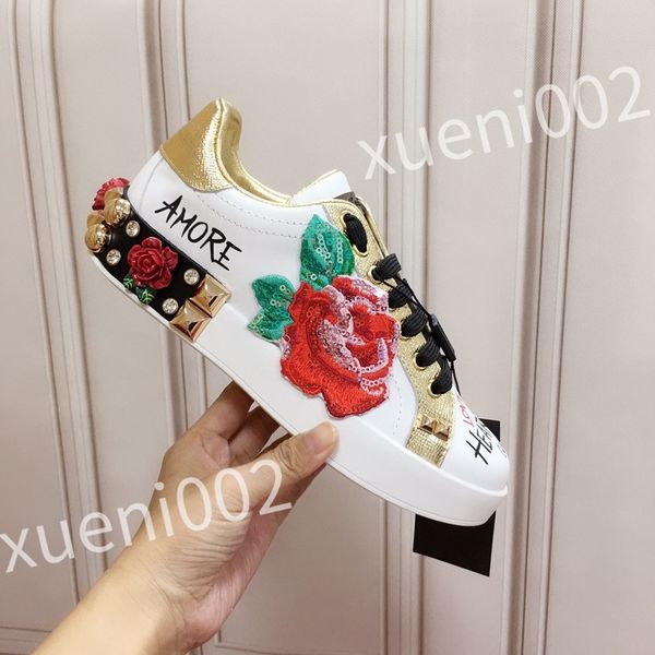 

2023 luxury designer men causal shoes fashion woman leather lace up platform sole sneakers white black mens womens