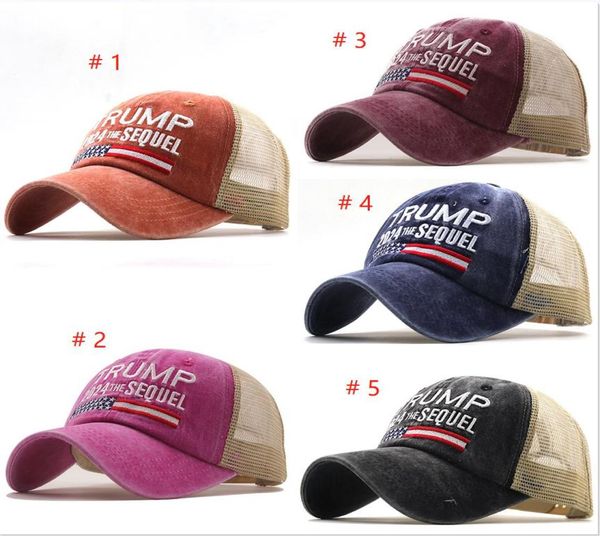 

donald trump 2024 baseball cap patchwork washed distressed outdoor sports embroidered trumps the sequel mesh hats dd2009396572, Blue;gray